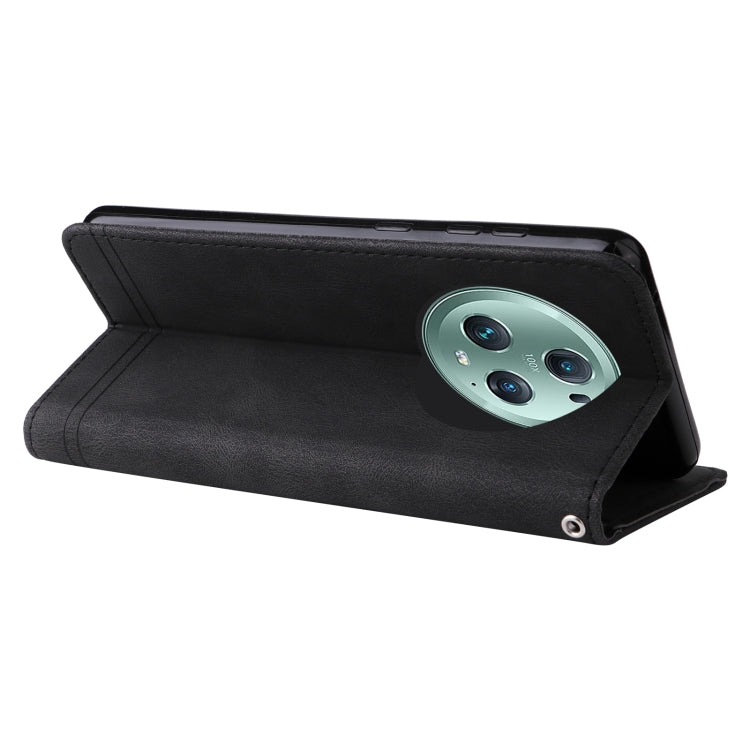 For Honor Magic5 Pro Skin Feel Life Tree Metal Button Leather Phone Case