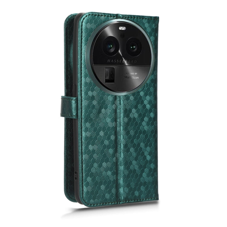 For OPPO Find X6 Pro 5G Honeycomb Dot Texture Leather Phone Case