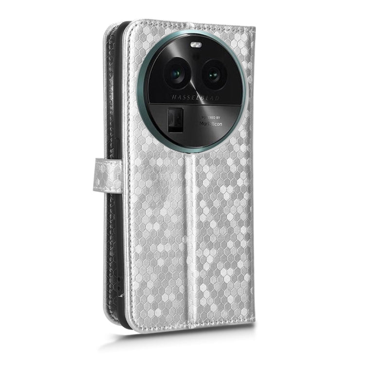 For OPPO Find X6 Pro 5G Honeycomb Dot Texture Leather Phone Case