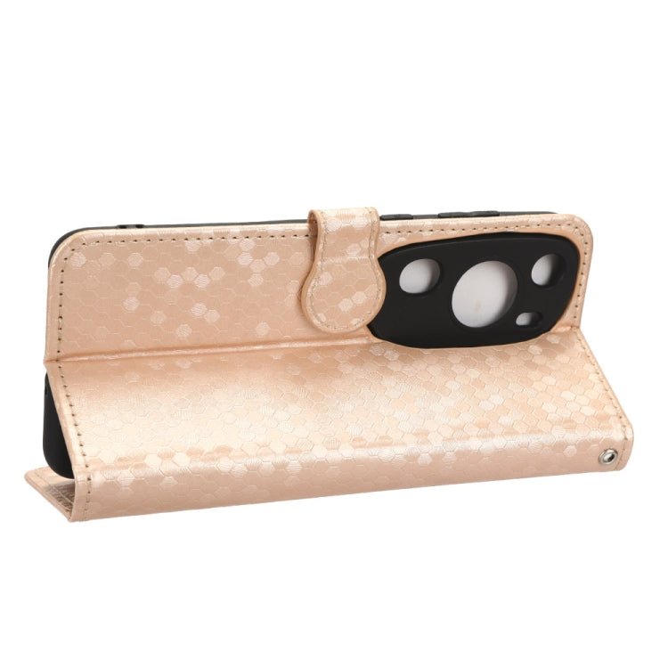 For Huawei P60 Art Honeycomb Dot Texture Leather Phone Case