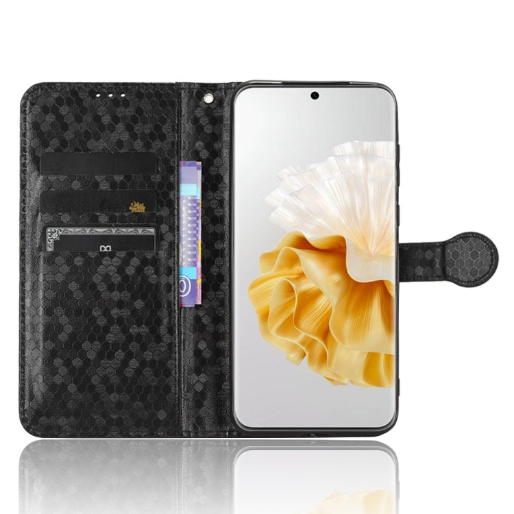 For Huawei P60 / P60 Pro Honeycomb Dot Texture Leather Phone Case