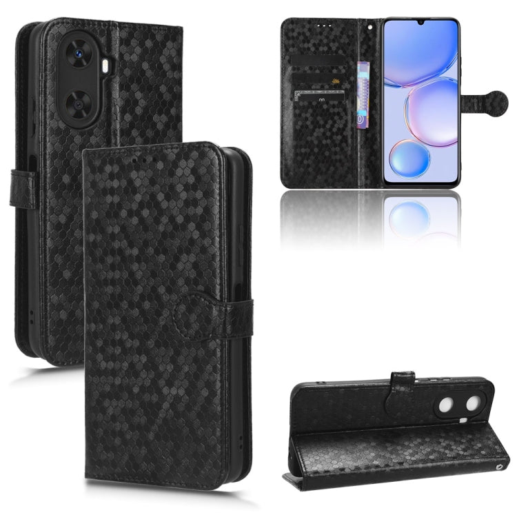 For Huawei Enjoy 60 4G Honeycomb Dot Texture Leather Phone Case