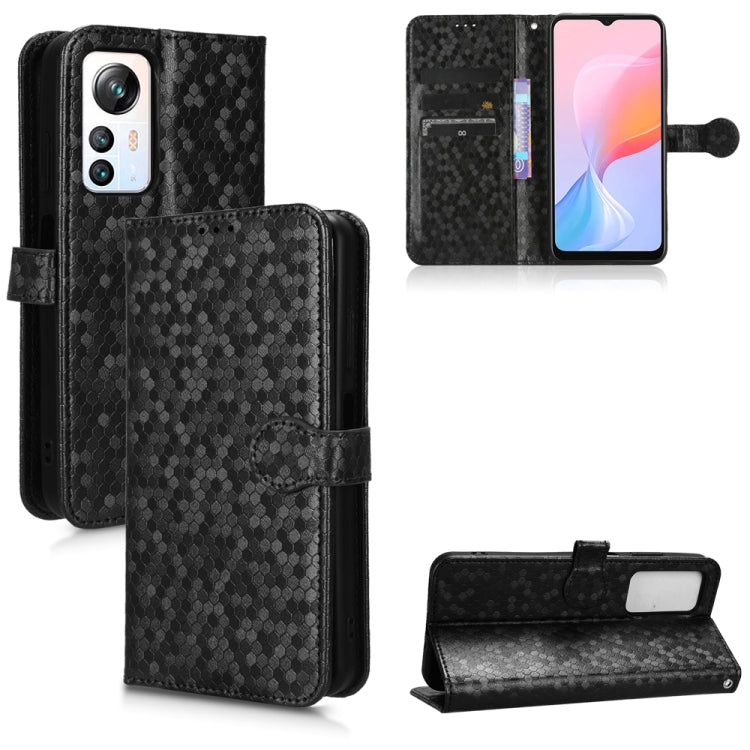 For Blackview A85 Honeycomb Dot Texture Leather Phone Case