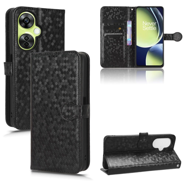 For OnePlus Nord CE 3 Honeycomb Dot Texture Leather Phone Case