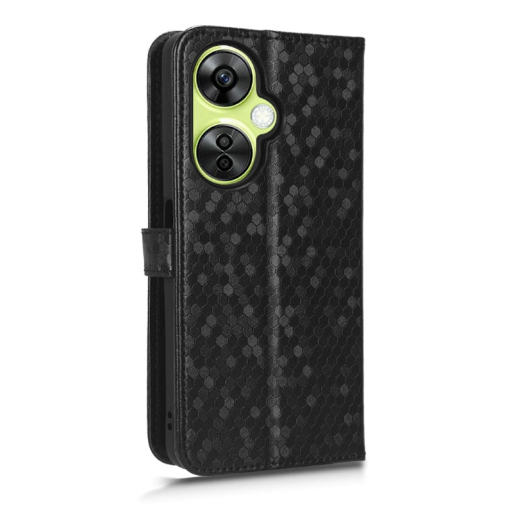 For OnePlus Nord CE 3 Honeycomb Dot Texture Leather Phone Case