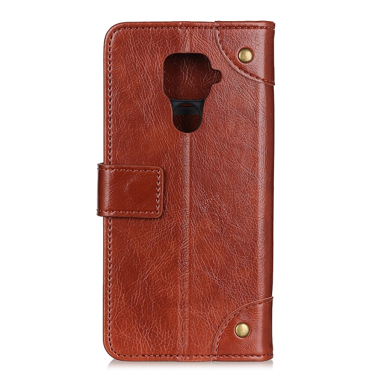 For Xiaomi Redmi Note 9 Copper Buckle Nappa Texture Horizontal Flip Leather Case with Holder & Card Slots & Wallet