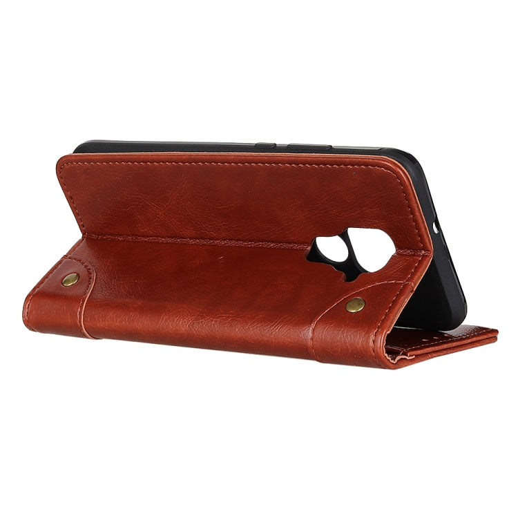 For Xiaomi Redmi Note 9 Copper Buckle Nappa Texture Horizontal Flip Leather Case with Holder & Card Slots & Wallet