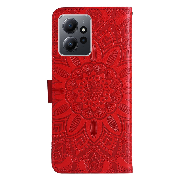 For Xiaomi Redmi Note 12 4G Global Embossed Sunflower Leather Phone Case