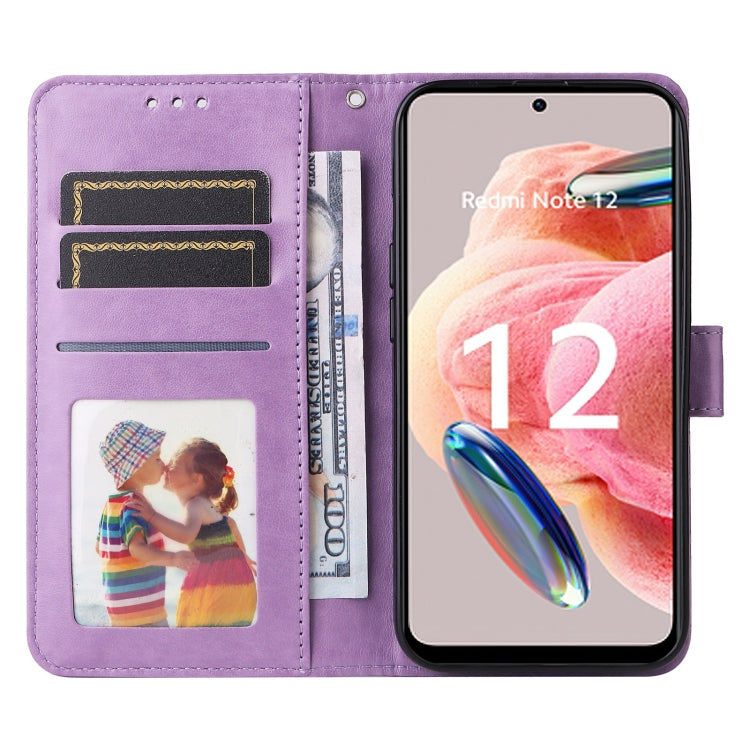 For Xiaomi Redmi Note 12 4G Global Embossed Sunflower Leather Phone Case