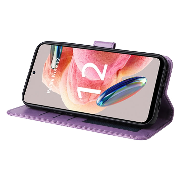 For Xiaomi Redmi Note 12 4G Global Embossed Sunflower Leather Phone Case