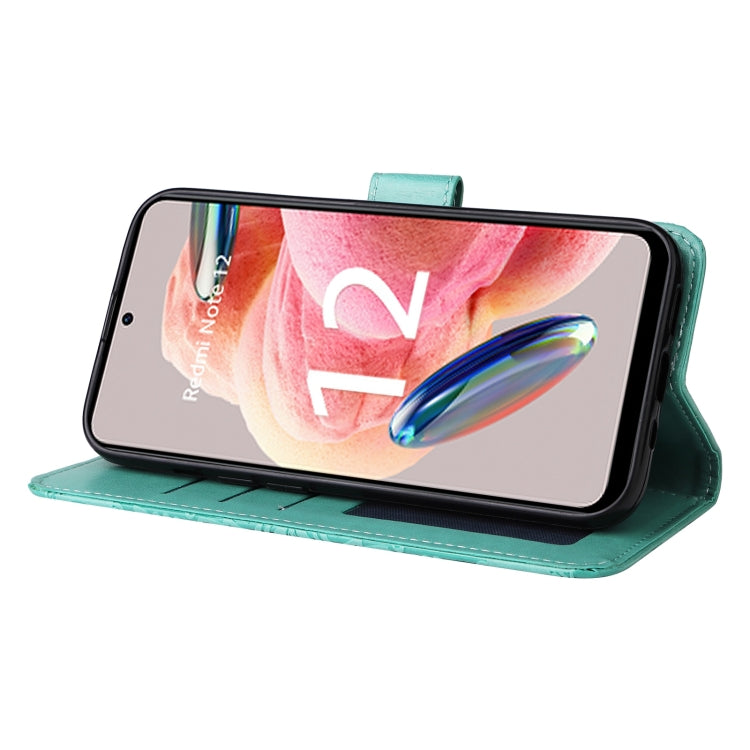 For Xiaomi Redmi Note 12 4G Global Embossed Sunflower Leather Phone Case