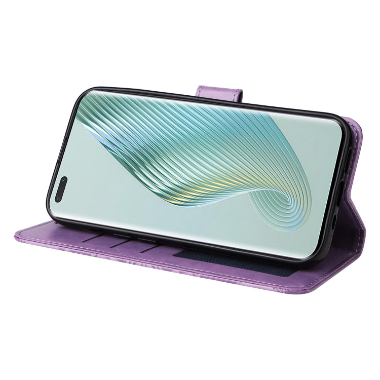 For Honor Magic5 Pro Embossed Sunflower Leather Phone Case