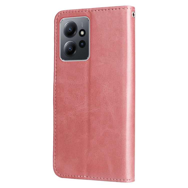 For Xiaomi Redmi Note 12 4G Global Calf Texture Zipper Leather Phone Case