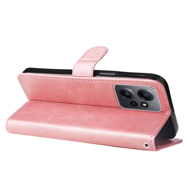 For Xiaomi Redmi Note 12 4G Global Calf Texture Zipper Leather Phone Case