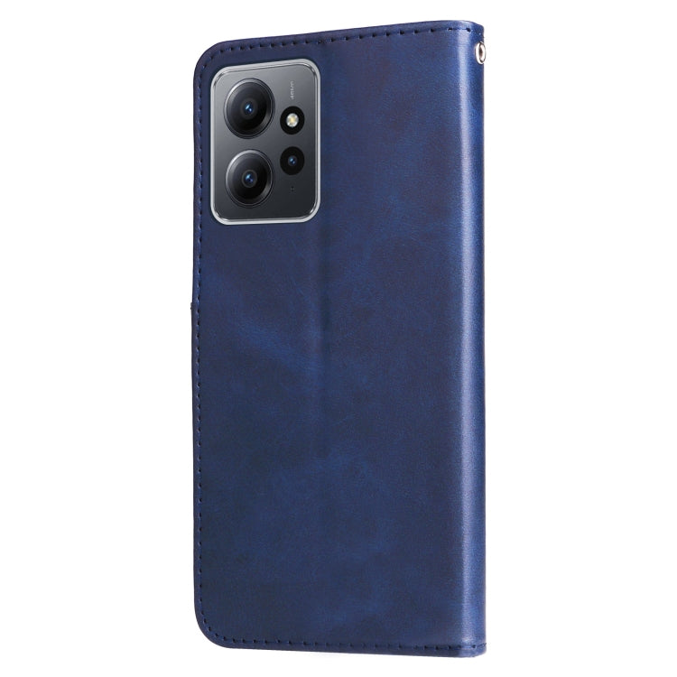 For Xiaomi Redmi Note 12 4G Global Calf Texture Zipper Leather Phone Case