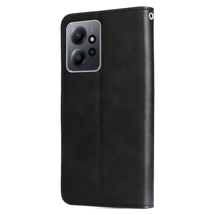 For Xiaomi Redmi Note 12 4G Global Calf Texture Zipper Leather Phone Case