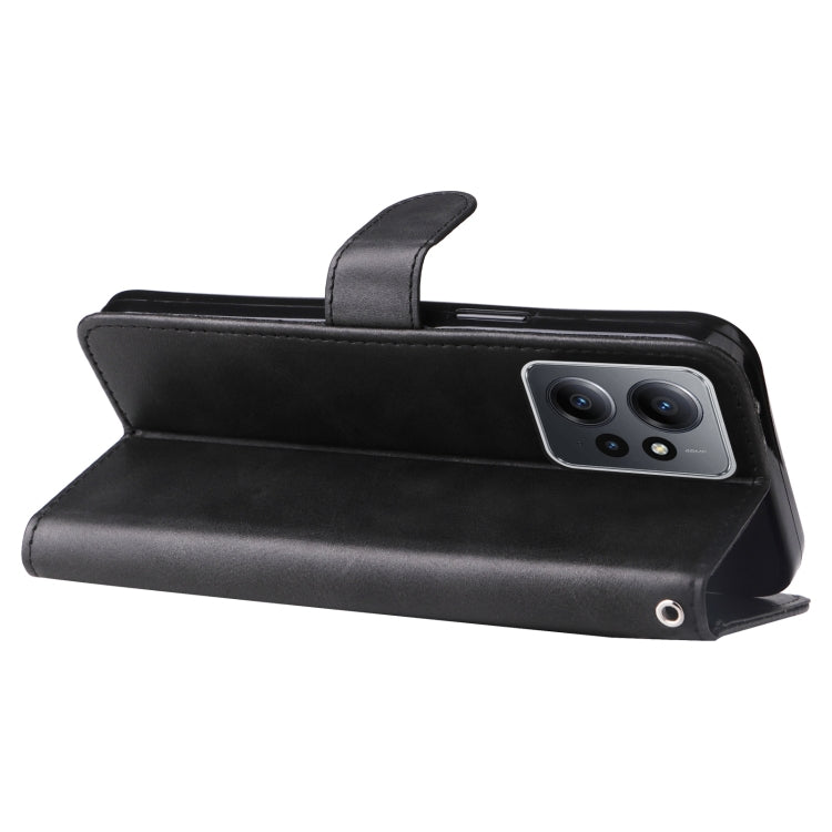 For Xiaomi Redmi Note 12 4G Global Calf Texture Zipper Leather Phone Case