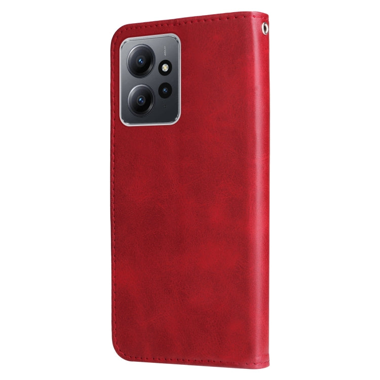 For Xiaomi Redmi Note 12 4G Global Calf Texture Zipper Leather Phone Case