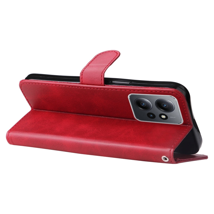 For Xiaomi Redmi Note 12 4G Global Calf Texture Zipper Leather Phone Case