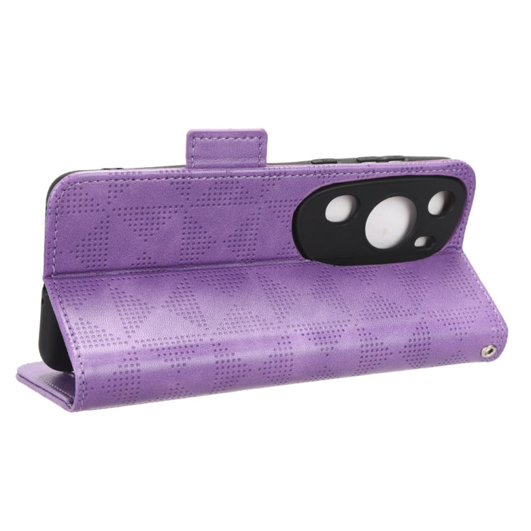 For Huawei P60 Art Symmetrical Triangle Leather Phone Case