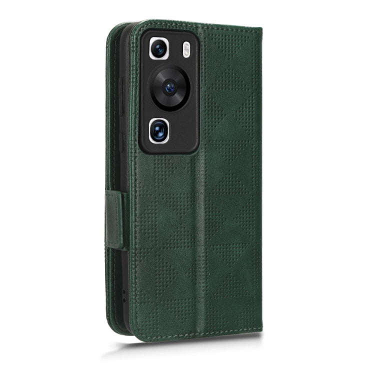 For Huawei P60 / P60 Pro Symmetrical Triangle Leather Phone Case