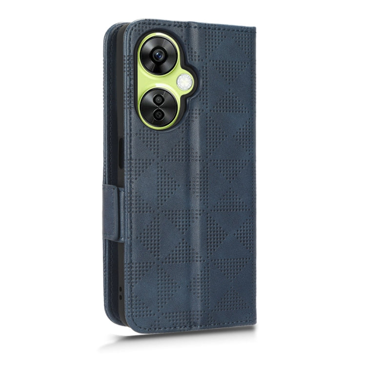 For OnePlus Nord CE 3 Symmetrical Triangle Leather Phone Case