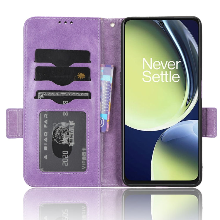 For OnePlus Nord CE 3 Symmetrical Triangle Leather Phone Case