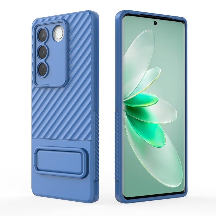 For vivo S16 5G Wavy Texture TPU Phone Case with Lens Film