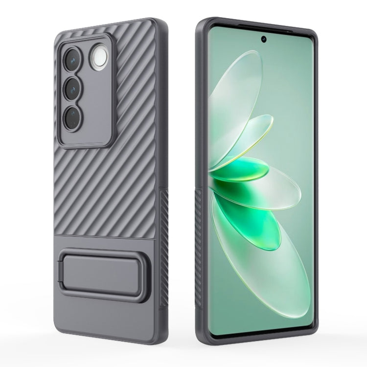 For vivo S16 5G Wavy Texture TPU Phone Case with Lens Film