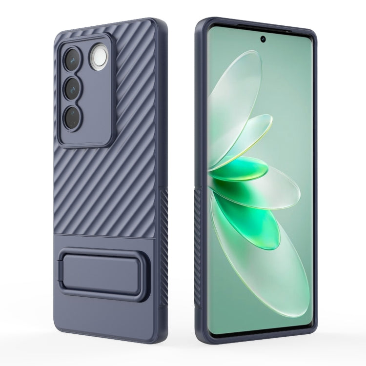 For vivo S16 5G Wavy Texture TPU Phone Case with Lens Film