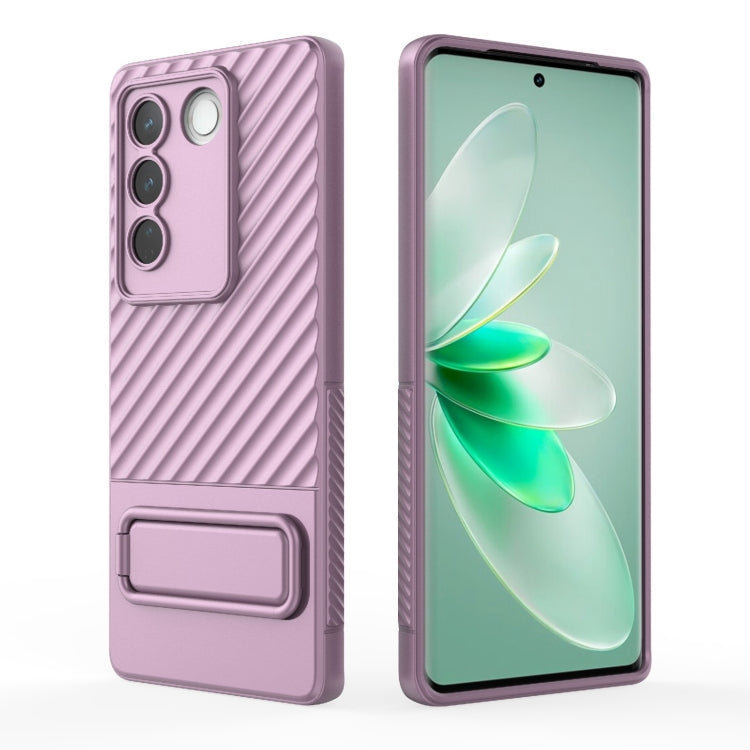 For vivo S16 5G Wavy Texture TPU Phone Case with Lens Film