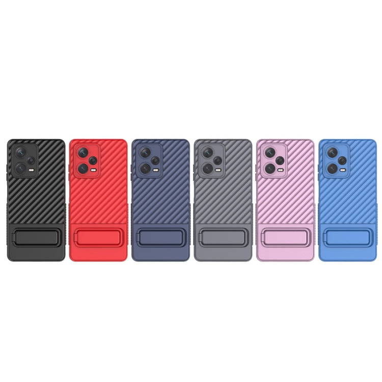 For Xiaomi Redmi Note 12 Pro+ Global Wavy Texture TPU Phone Case with Lens Film