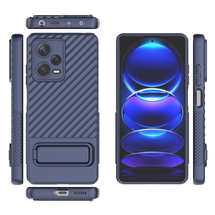 For Xiaomi Redmi Note 12 Pro+ Global Wavy Texture TPU Phone Case with Lens Film