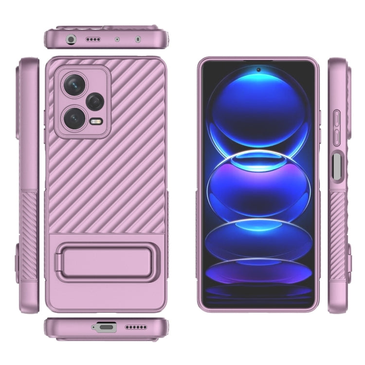 For Xiaomi Redmi Note 12 Pro+ Global Wavy Texture TPU Phone Case with Lens Film