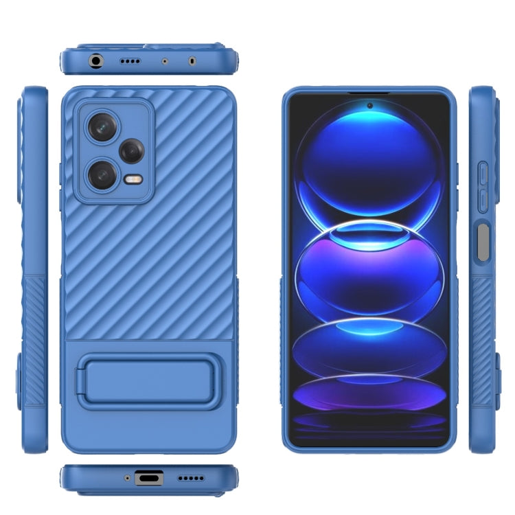 For Xiaomi Redmi Note 12 Pro 5G Global Wavy Texture TPU Phone Case with Lens Film