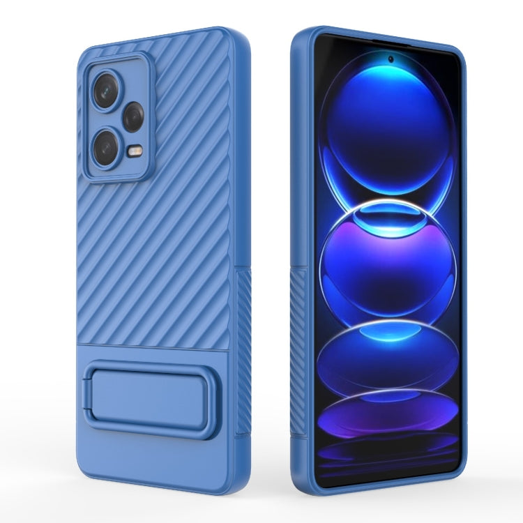 For Xiaomi Redmi Note 12 Pro 5G Global Wavy Texture TPU Phone Case with Lens Film