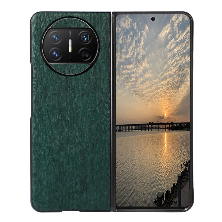For Huawei Mate X3 Wood Texture PU Phone Case