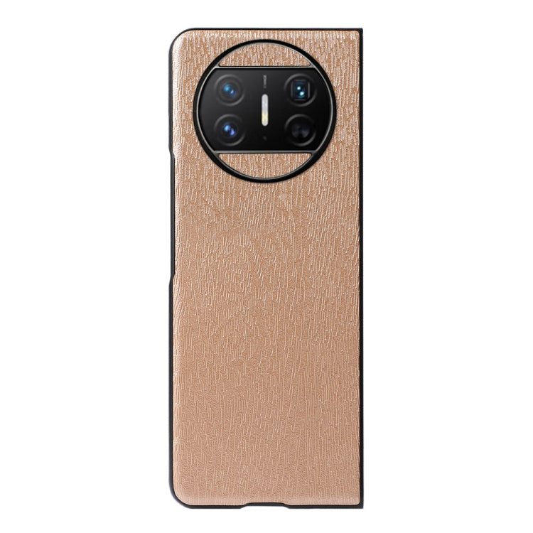 For Huawei Mate X3 Wood Texture PU Phone Case