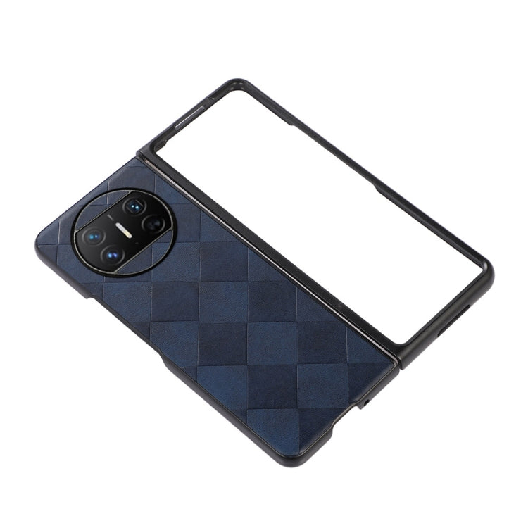 For Huawei Mate X3 Weave Plaid PU Phone Case