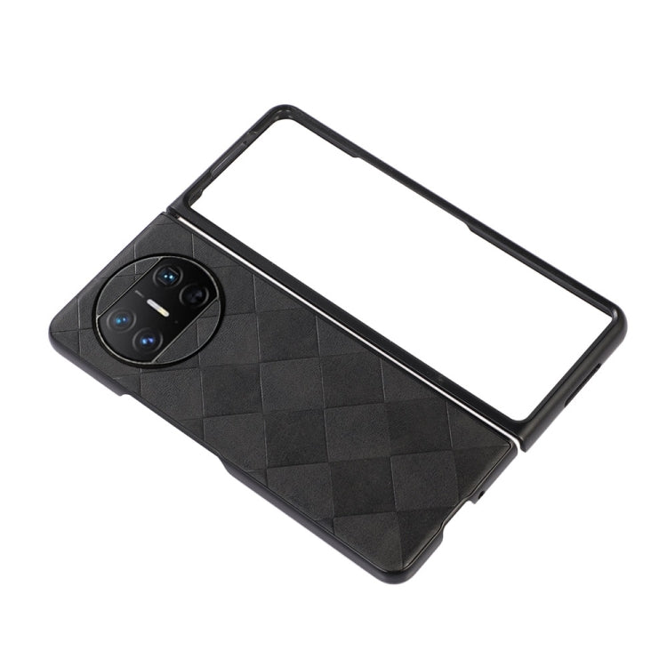 For Huawei Mate X3 Weave Plaid PU Phone Case