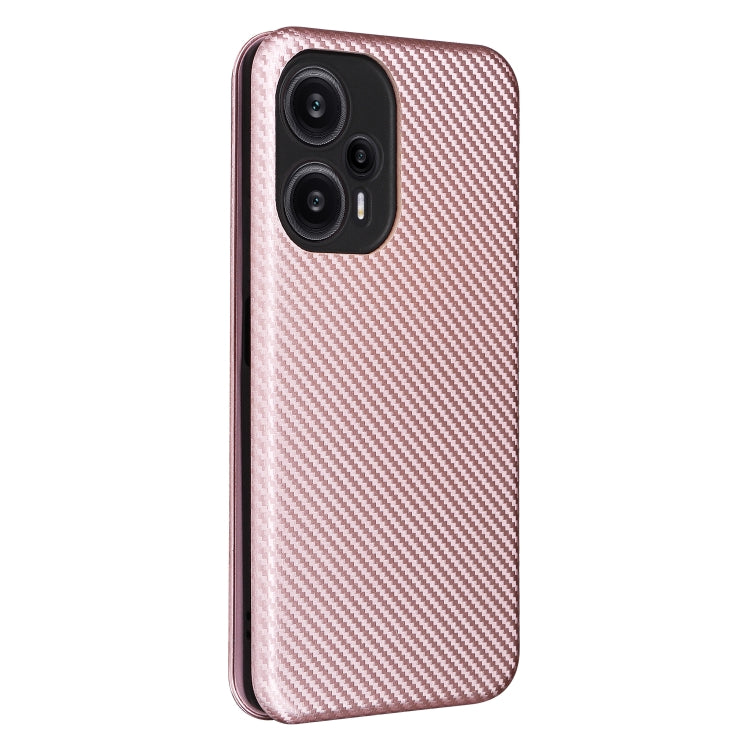For Xiaomi Redmi Note 12 Turbo Carbon Fiber Texture Flip Leather Phone Case