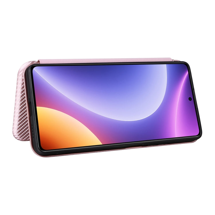 For Xiaomi Redmi Note 12 Turbo Carbon Fiber Texture Flip Leather Phone Case