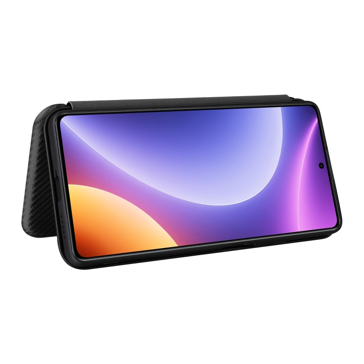 For Xiaomi Redmi Note 12 Turbo Carbon Fiber Texture Flip Leather Phone Case