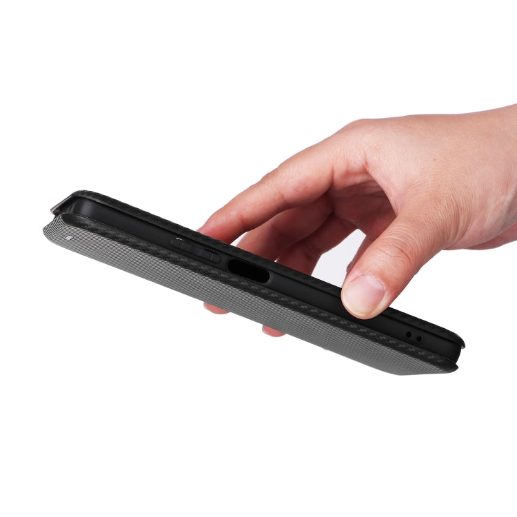 For Xiaomi Redmi Note 12 Turbo Carbon Fiber Texture Flip Leather Phone Case