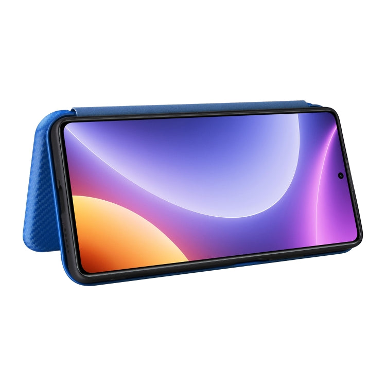 For Xiaomi Redmi Note 12 Turbo Carbon Fiber Texture Flip Leather Phone Case