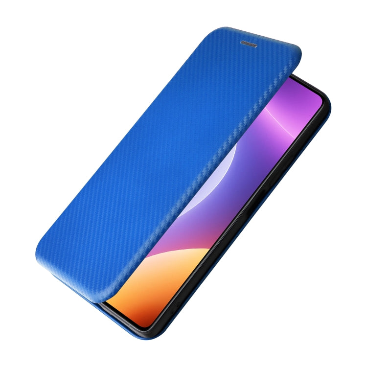 For Xiaomi Redmi Note 12 Turbo Carbon Fiber Texture Flip Leather Phone Case