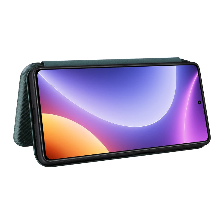 For Xiaomi Redmi Note 12 Turbo Carbon Fiber Texture Flip Leather Phone Case