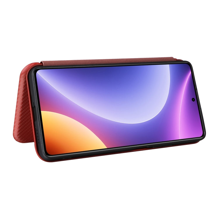 For Xiaomi Redmi Note 12 Turbo Carbon Fiber Texture Flip Leather Phone Case