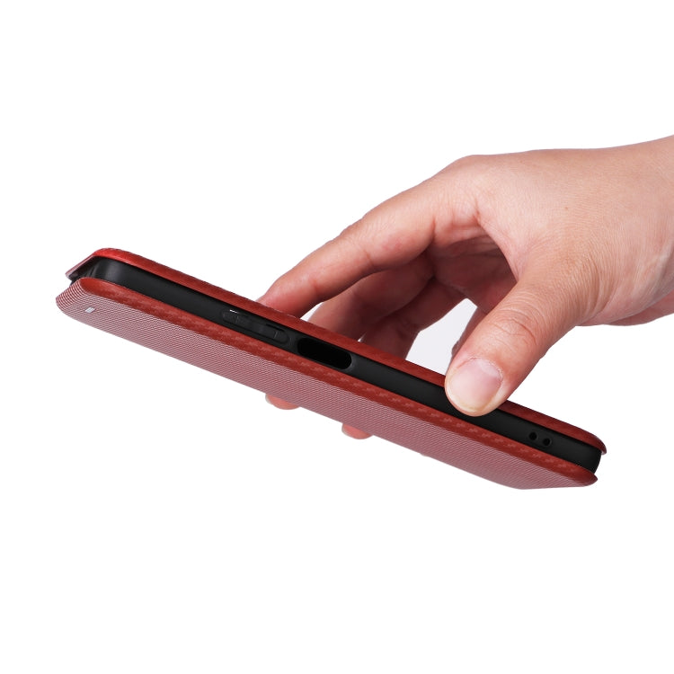 For Xiaomi Redmi Note 12 Turbo Carbon Fiber Texture Flip Leather Phone Case