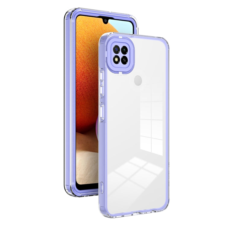 For Xiaomi Redmi 9C / Redmi 10A 3 in 1 Clear TPU Color PC Frame Phone Case